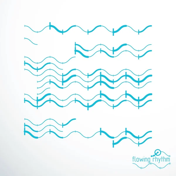 抽象的波浪线模式 — 图库矢量图片
