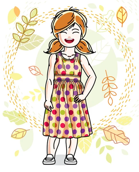 Redhead girl wearing casual clothes — Stock Vector