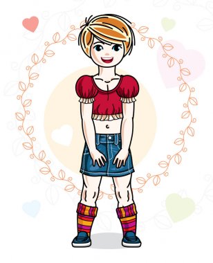 Küçük rahat blone kız