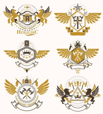 Dekoratif elemanlar ile oluşturulan Amblemler
