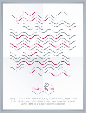 soyut dalgalı çizgi deseni