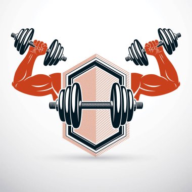 Disk ağırlık illüstrasyon halterle