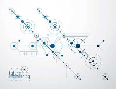 Fütüristik soyut teknolojik altyapı