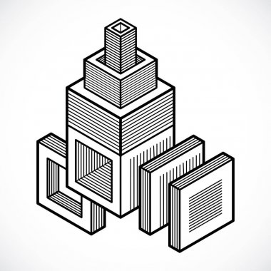 Soyut üç boyutlu şekil