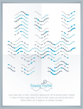 soyut dalgalı çizgi deseni