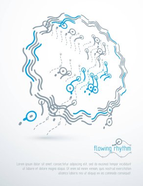 Soyut dalgalı çizgiler çizim