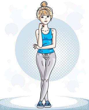 Güzel sarışın kadın. 