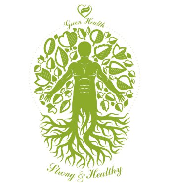 Güçlü erkek vektör grafik çizim