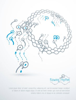 Soyut dalgalı çizgiler çizim