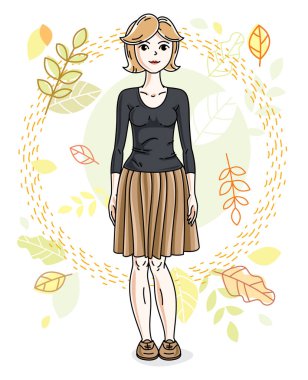 Genç sarışın kadın. 