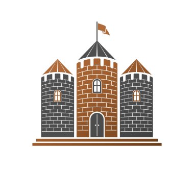 Ortaçağ dekoratif kuleleri amblemi