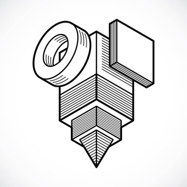 Soyut üç boyutlu şekil