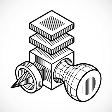 Soyut üç boyutlu şekil