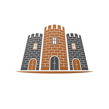 Ortaçağ dekoratif kuleleri amblemi