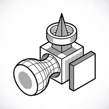 Soyut üç boyutlu şekil