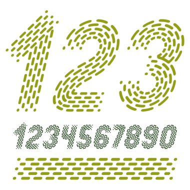 Güneşli karikatür çizgili numaraları 