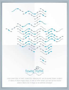 soyut dalgalı çizgi deseni