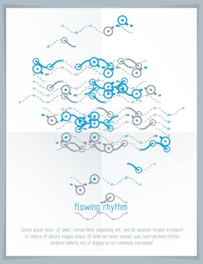 soyut dalgalı çizgi deseni