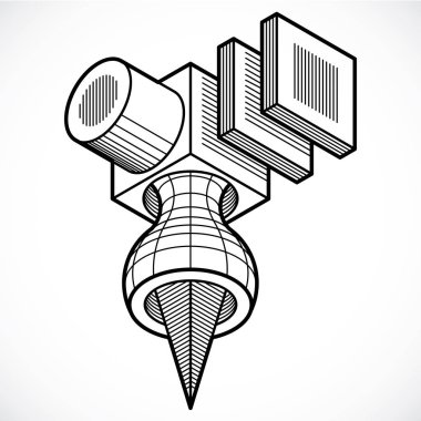 Soyut üç boyutlu şekil