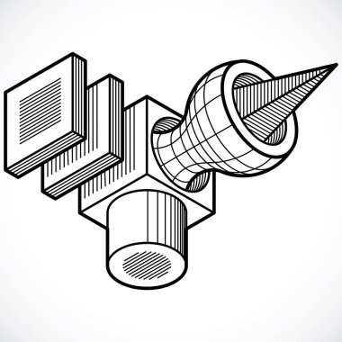 Soyut üç boyutlu şekil