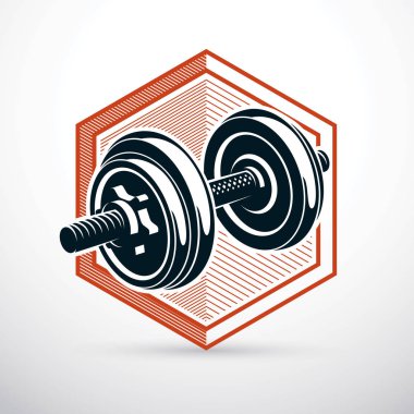 Disk ağırlık illüstrasyon halterle