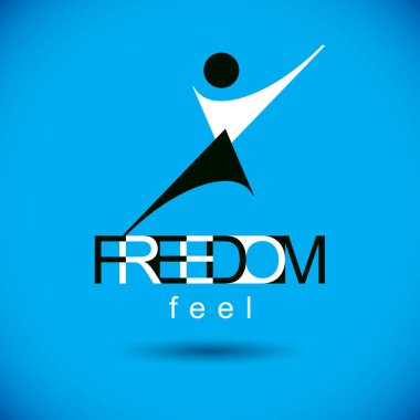 yukarı yükseltilmiş ulaşan ile soyut adam