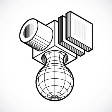 Soyut üç boyutlu şekil