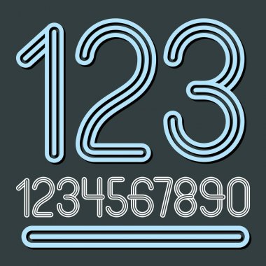 Çizgili parlak çizgi film geniş numaraları 