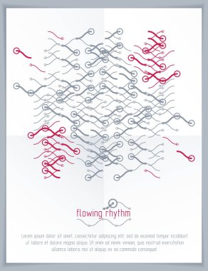 soyut dalgalı çizgi deseni