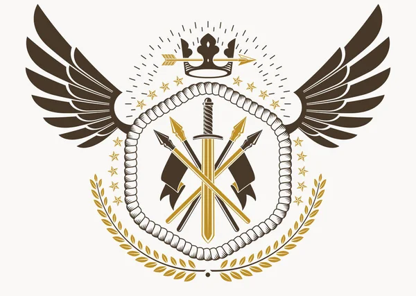 Ilustración del emblema heráldico . — Archivo Imágenes Vectoriales