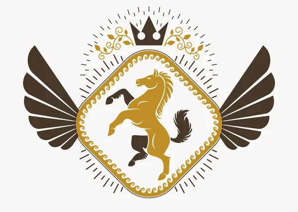 Escudo de armas heráldico — Vector de stock