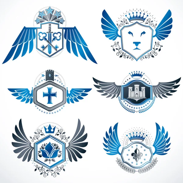 Escudo de armas decorativo heráldico — Archivo Imágenes Vectoriales