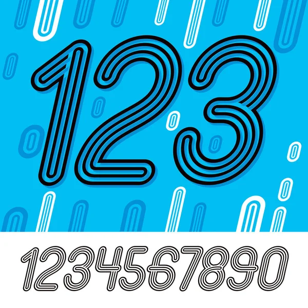 Colección de números modernos — Vector de stock