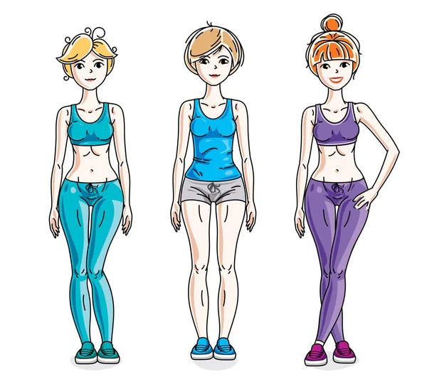 Spor elbise giyen kadınlar