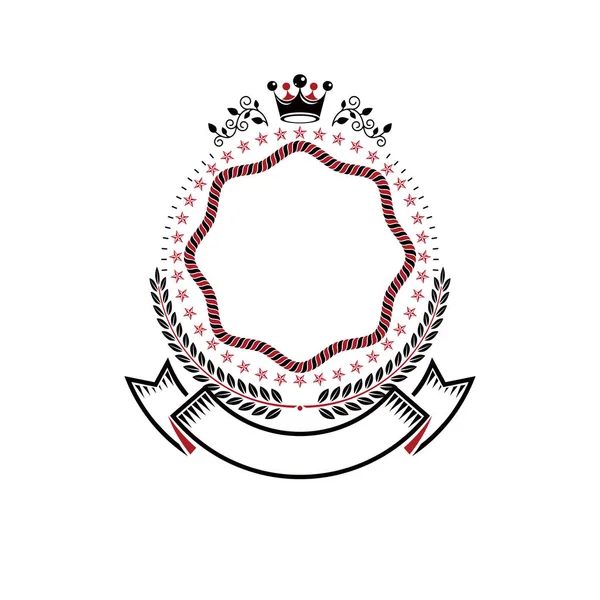 Emblema realizzato con Corona imperiale — Vettoriale Stock