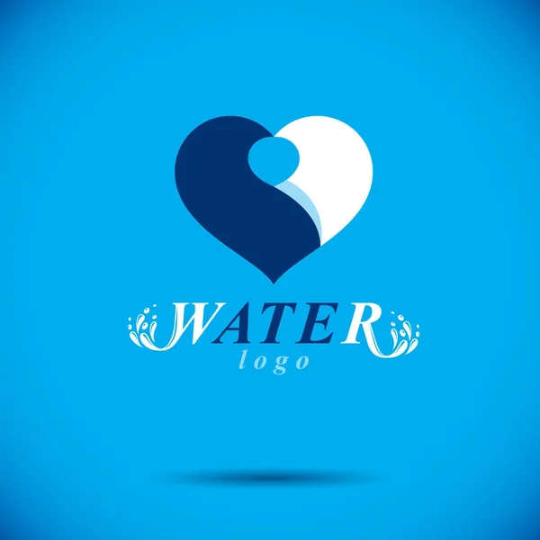 Blaues Wasser-Logo — Stockvektor