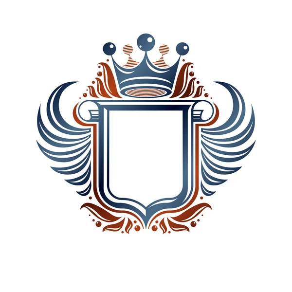 Heraldiska vapensköldar dekorativa emblem — Stock vektor