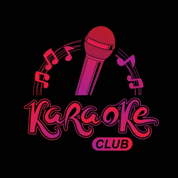 Karaoke emblema de la fiesta — Archivo Imágenes Vectoriales