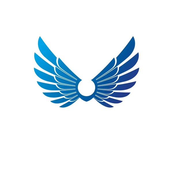 Emblème des ailes de liberté bleue . — Image vectorielle