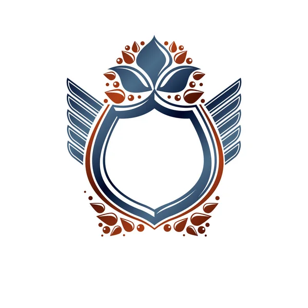 Emblema decorativo escudo de armas heráldico — Archivo Imágenes Vectoriales
