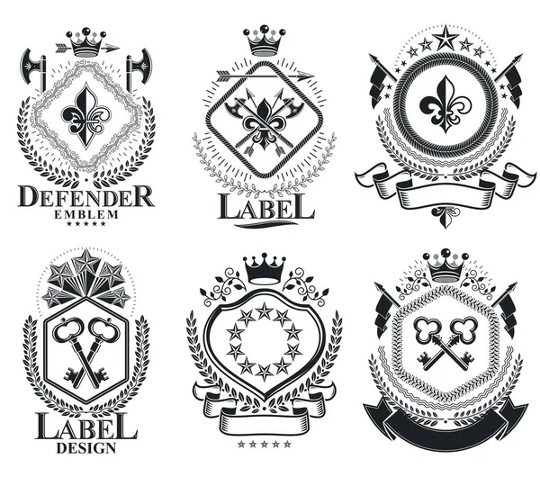Coat of Arms collection — Stock Vector