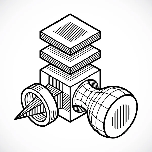 Soyut üç boyutlu şekil