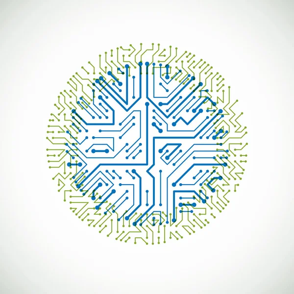 Circuit avec composants électroniques — Image vectorielle