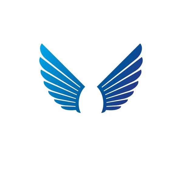 Emblème des ailes de liberté bleue . — Image vectorielle