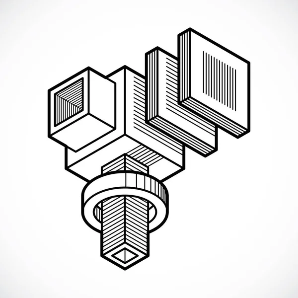 Construção trigonométrica abstrata — Vetor de Stock