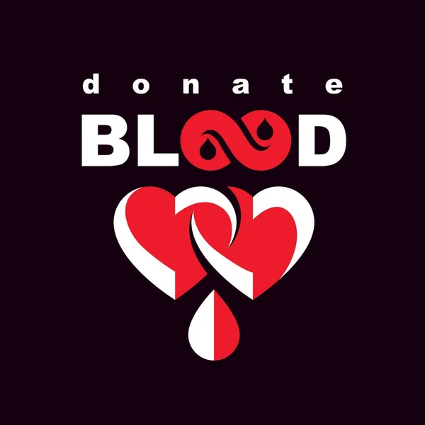 Konsep donasi darah - Stok Vektor