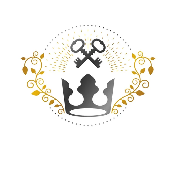 Royal Crown embleem — Stockvector