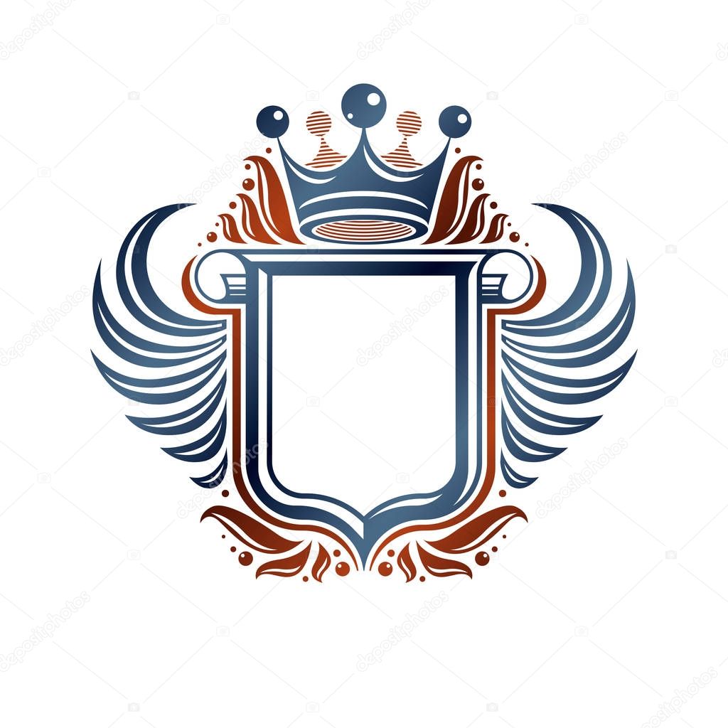 Heraldic coat of arms decorative emblem