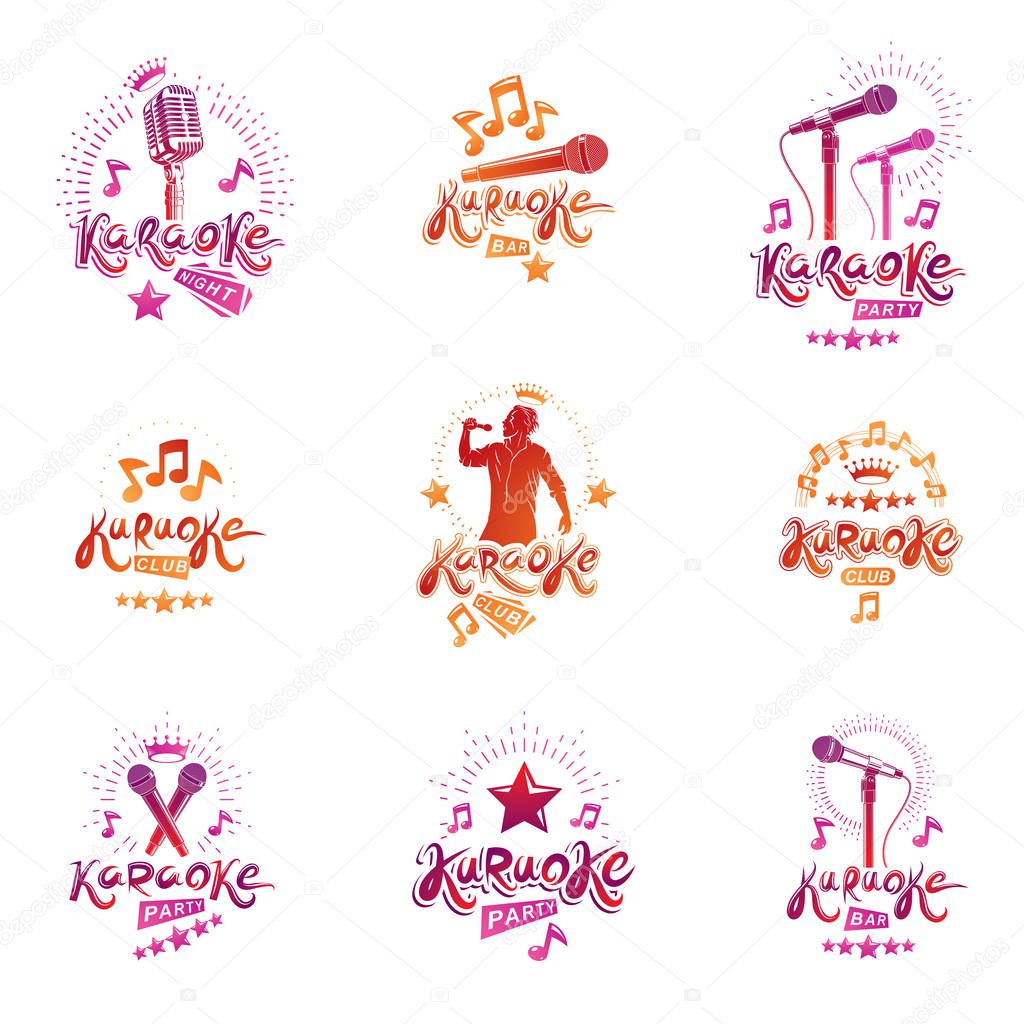 Karaoke club emblems