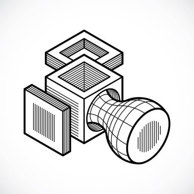 Soyut üç boyutlu şekil